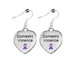 12 Pairs Domestic Violence Awareness Heart Earrings - Fundraising For A Cause