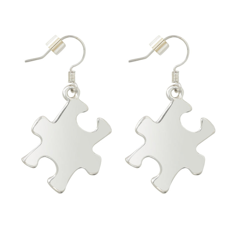 Autism Awareness Puzzle Piece Charm Earrings  