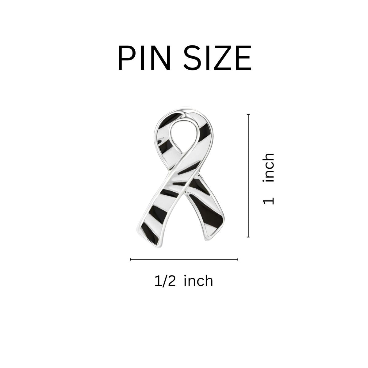 Ehlers Danlos Syndrome (EDS, hEDS) Zebra Ribbon Pins - Fundraising For A Cause