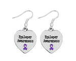 12 Pairs Epilepsy Awareness Heart Earrings - Fundraising For A Cause