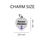 12 Pairs Epilepsy Awareness Heart Earrings - Fundraising For A Cause