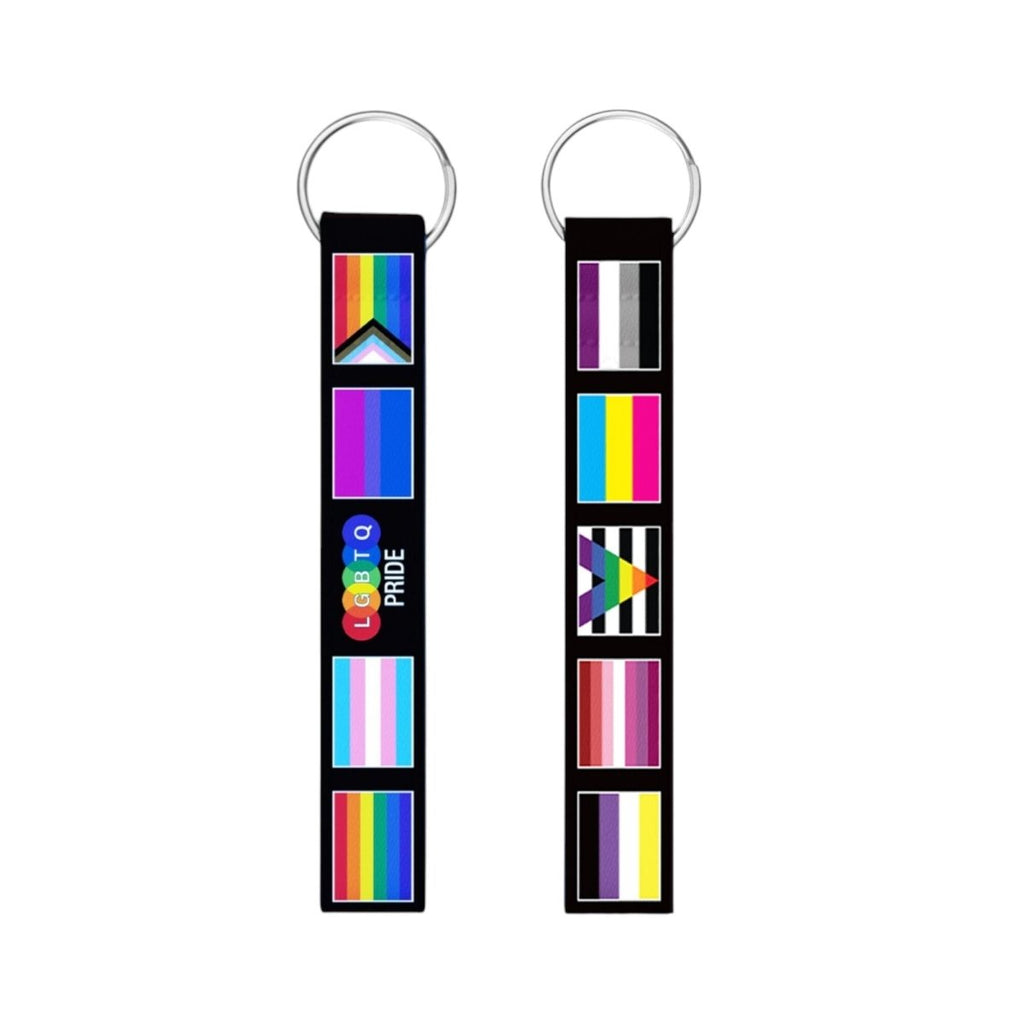 Gay Pride LGBTQ Multi Flag Lanyard Style Keychains - Fundraising For A Cause