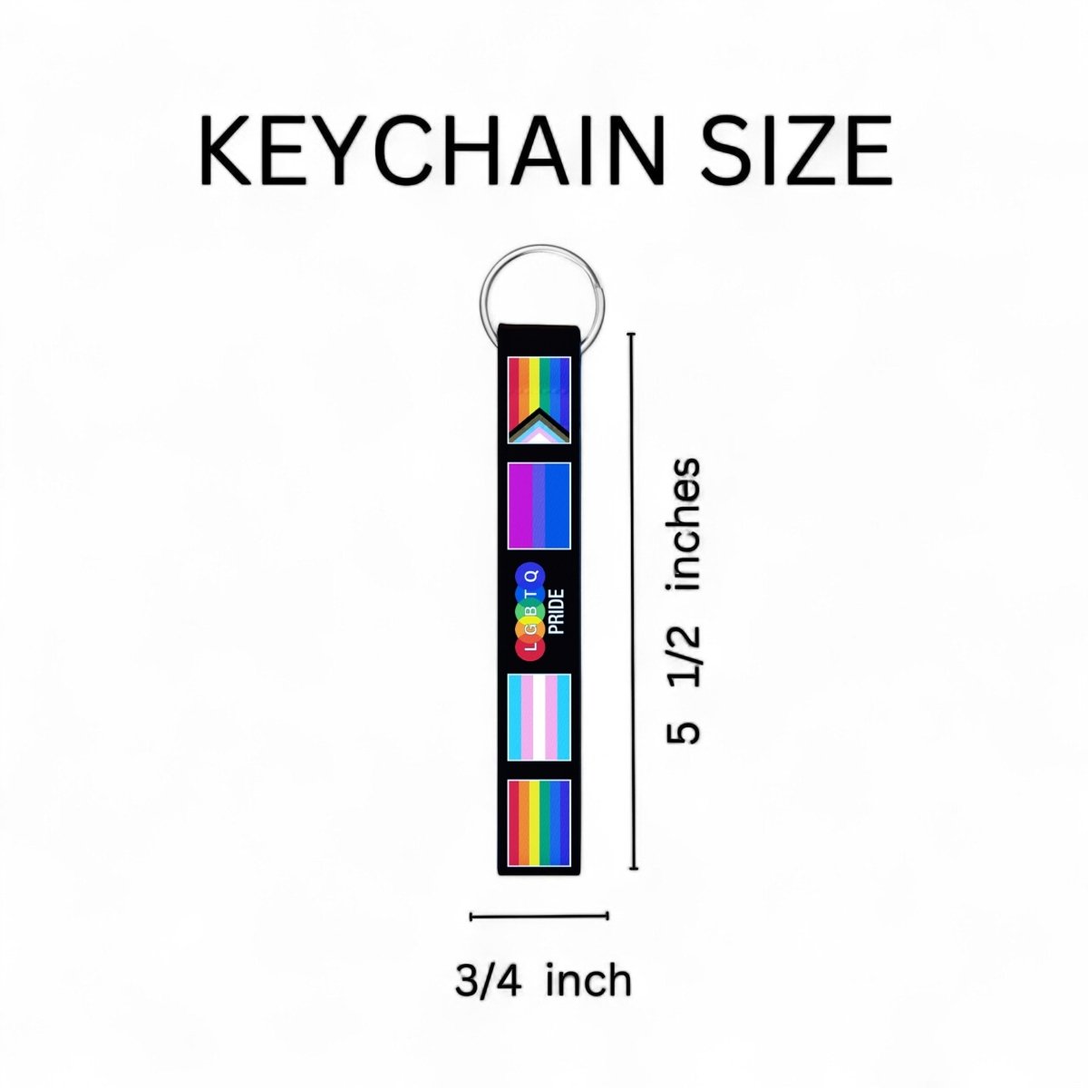 Gay Pride LGBTQ Multi Flag Lanyard Style Keychains - Fundraising For A Cause