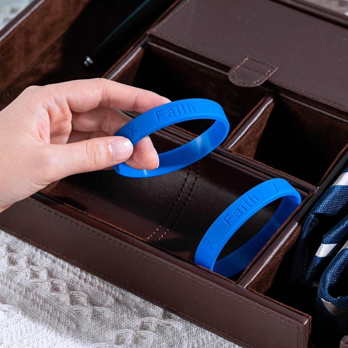 Guillain Barre Syndrome Awareness Dark Blue Silicone Bracelet Wristbands - Fundraising For A Cause