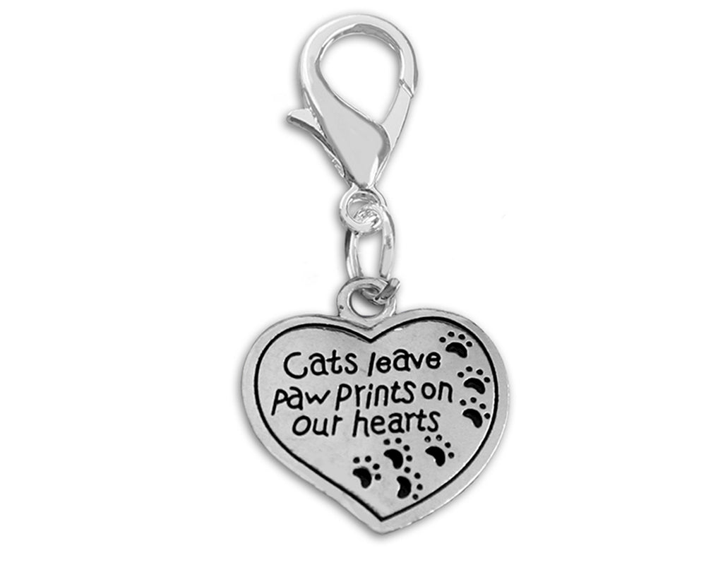 Cats Leave Paw Prints Hanging Charms Wholesale, Gifts for Cat Lovers