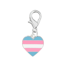 Load image into Gallery viewer, Transgender Heart Pride Hanging Charms - Fundraising For A Cause