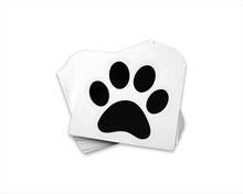 Load image into Gallery viewer, 3 inch Black Paw Print Decals, Football Helmet Stickers