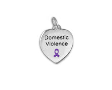 Load image into Gallery viewer, Domestic Violence Awareness Heart Charms