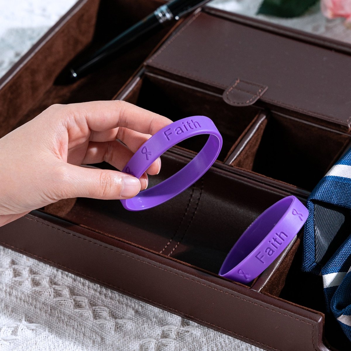 Homelessness Awareness Purple Silicone Bracelet Wristbands - Fundraising For A Cause