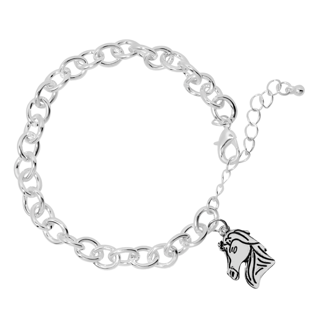 Horse Head Shaped Chunky Charm Bracelets - Fundraising For A Cause