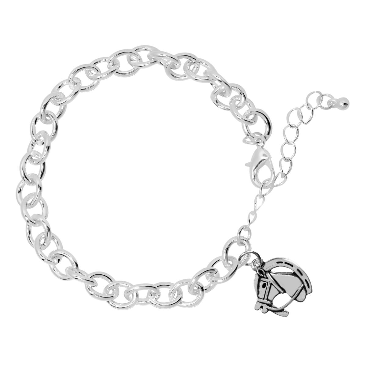 Horse Head in A Horseshoe Charm Chunky Bracelets - Fundraising For A Cause