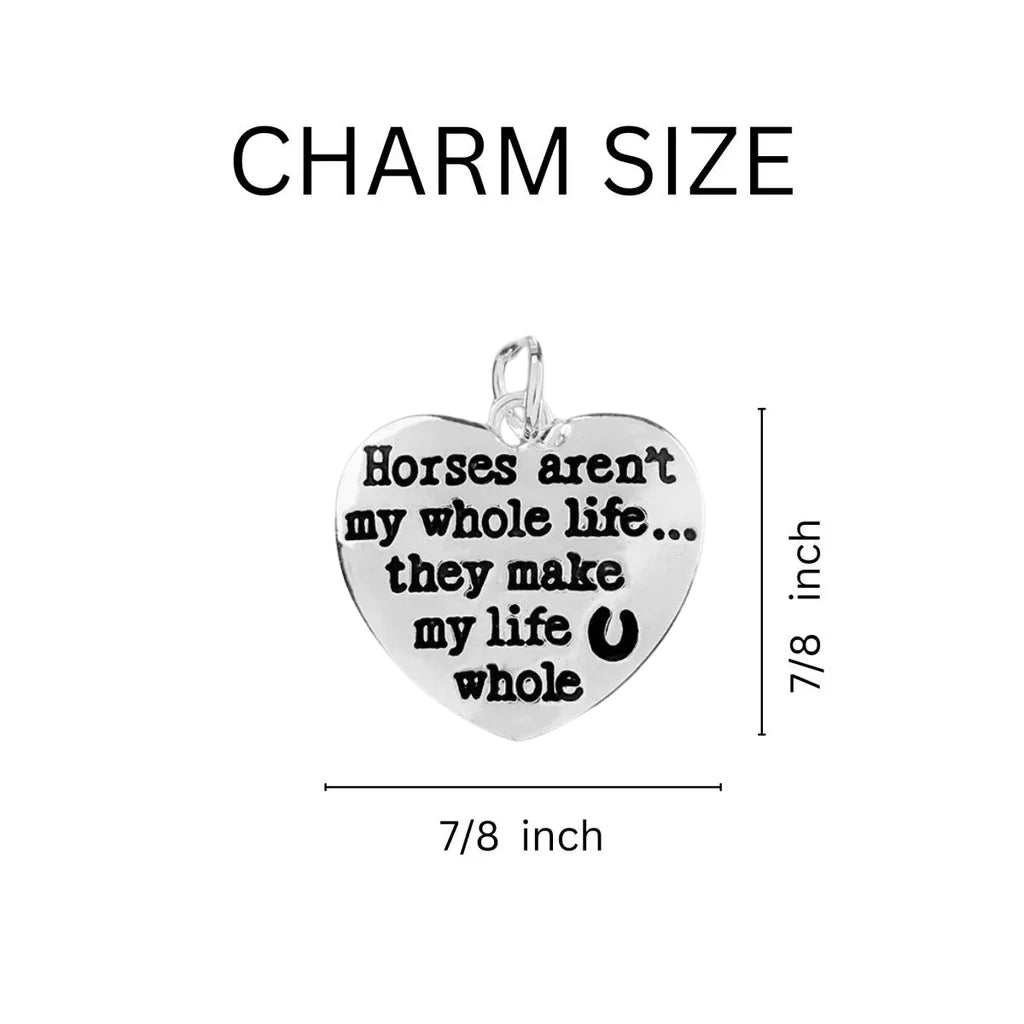 Horses Aren't My Whole Life Chunky Charm Bracelets - Fundraising For A Cause