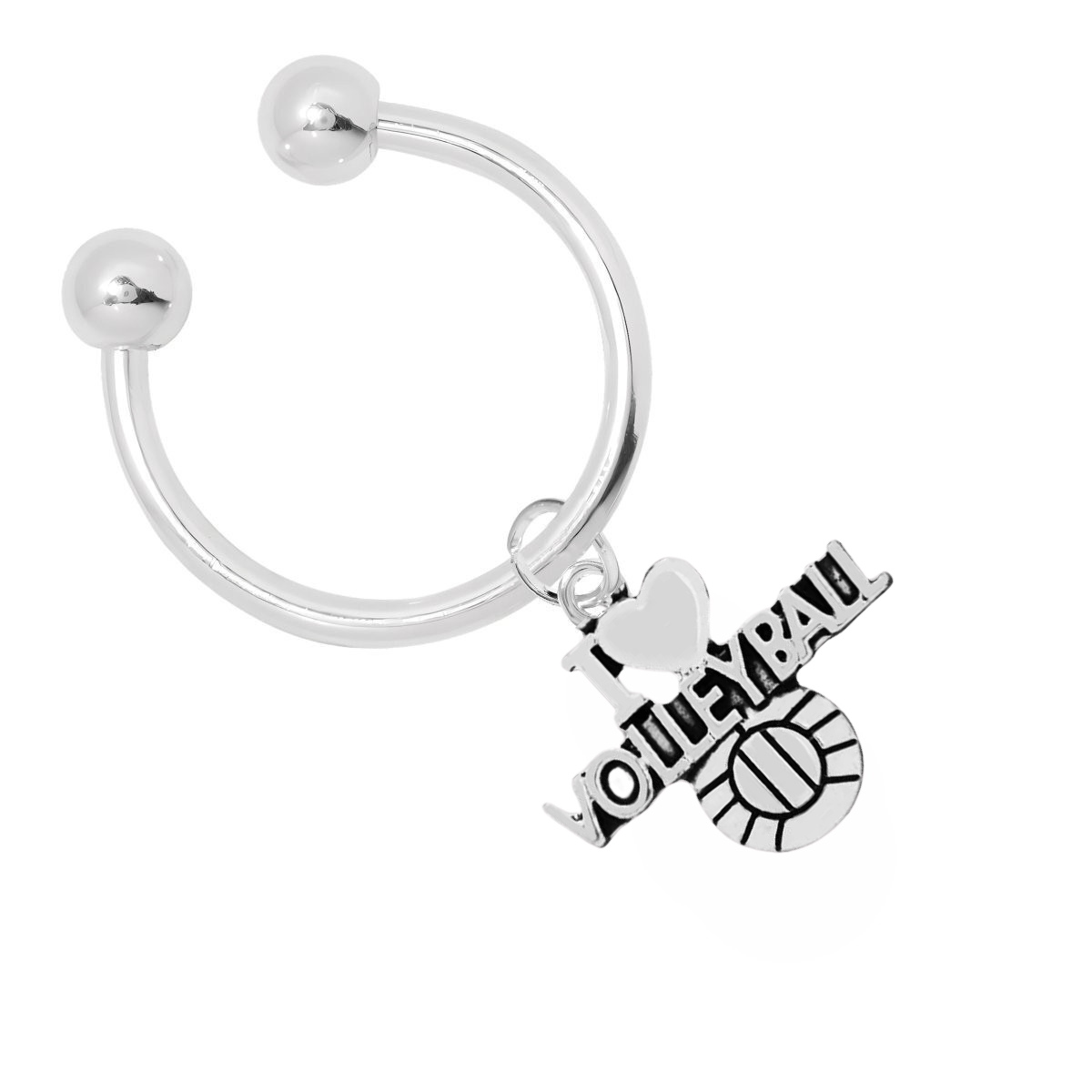 I Love Volleyball Keychains