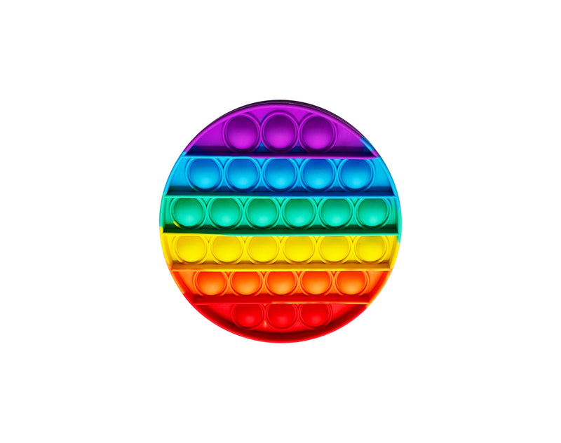 Bulk Packs of Circle Rainbow Popit Fidget Toys, Rainbow Gay Pride Toys