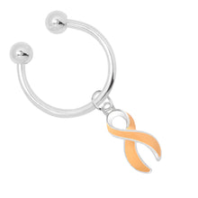 Load image into Gallery viewer, Peach Ribbon Awareness Key Chains - Fundraising For A Cause