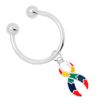 Load image into Gallery viewer, Autism Ribbon Horseshoe Key Chains - Fundraising For A Cause