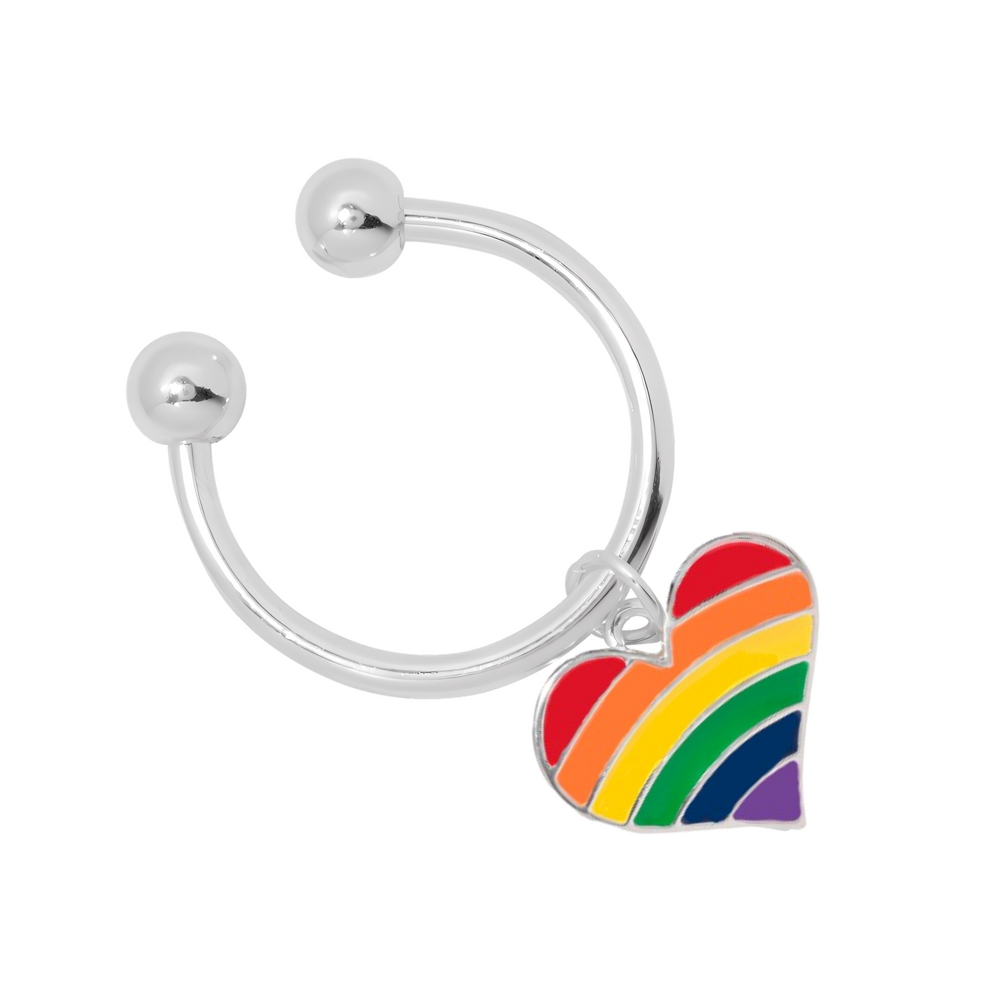 Rainbow Heart Gay Pride Key Chains
