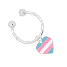 Load image into Gallery viewer, Transgender Heart Pride Key Chains - Fundraising For A Cause