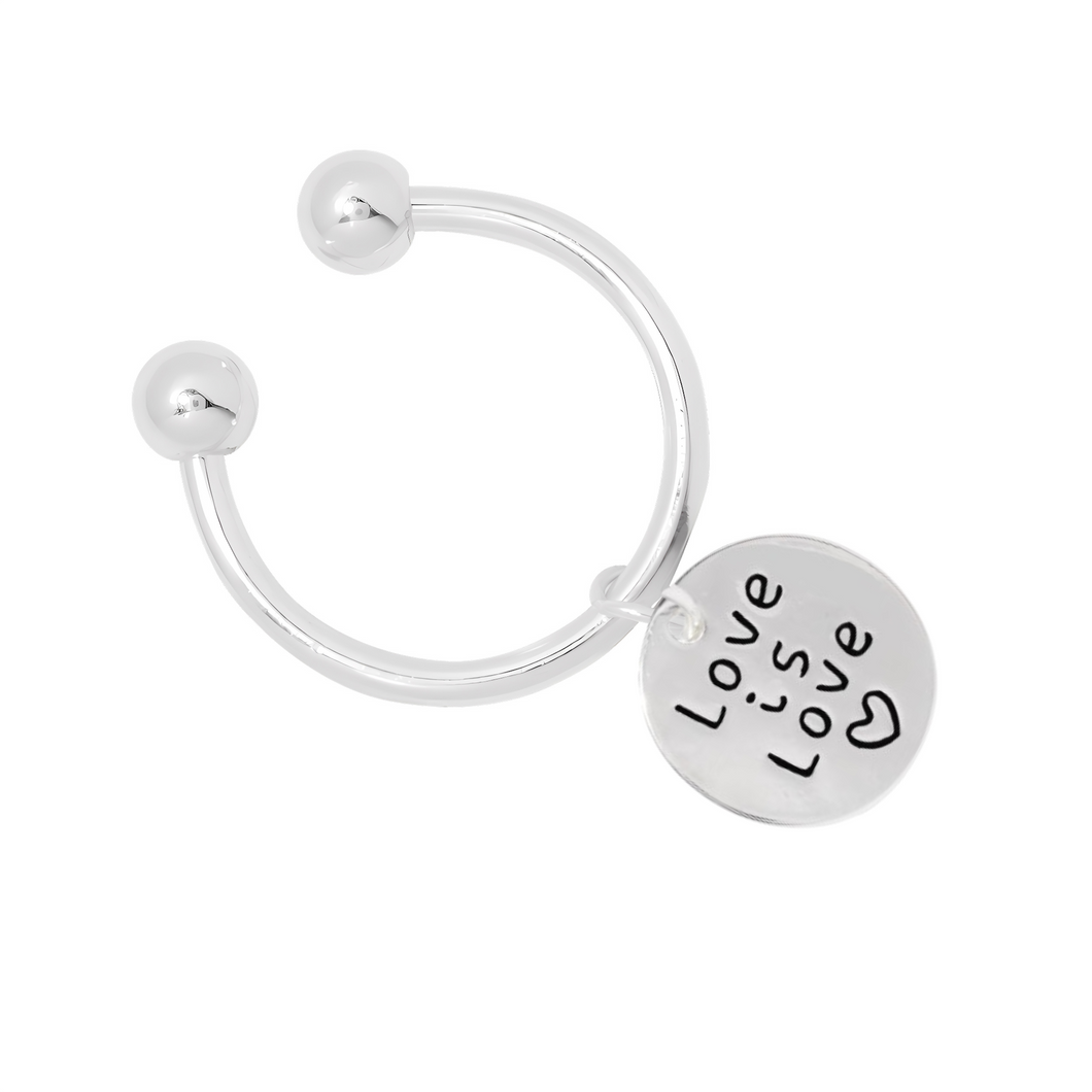 Love Is Love Circle Charm Key Chains - Fundraising For A Cause