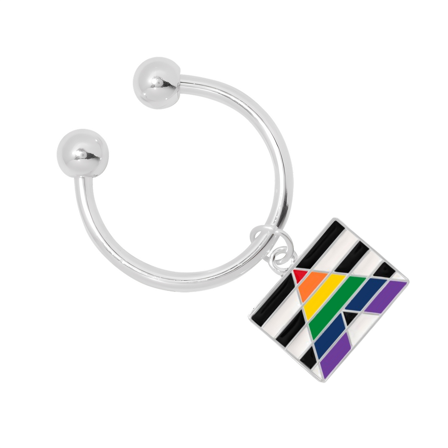 Straight Ally LGBTQ Pride Rectangle Flag Key Chains - Fundraising For A Cause