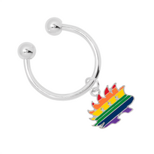 Load image into Gallery viewer, Libertarian Rainbow Porcupine Key Chains - Fundraising For A Cause
