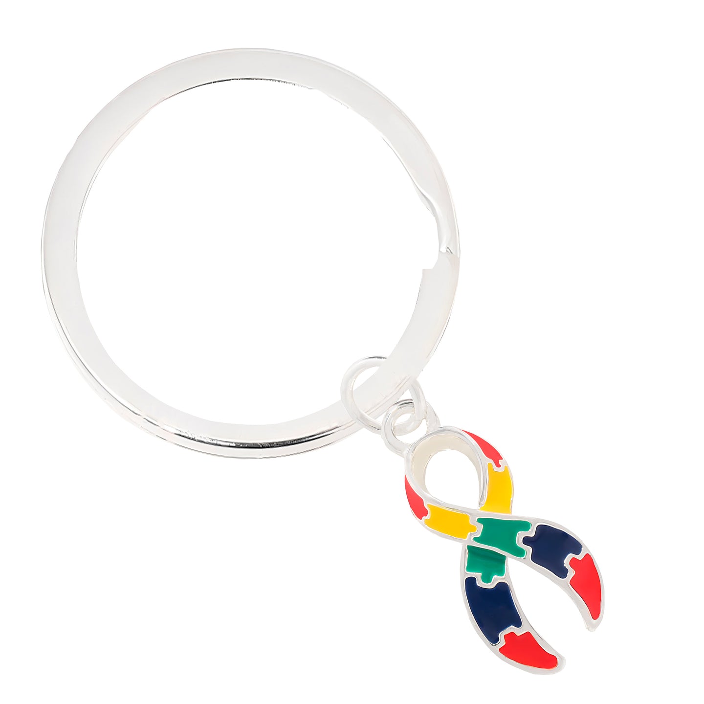 Autism Ribbon Awareness Split Style Key Chains - Fundraising For A Cause