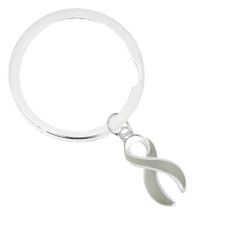 Gray Ribbon Bulk Split Style Key Chains Wholesale