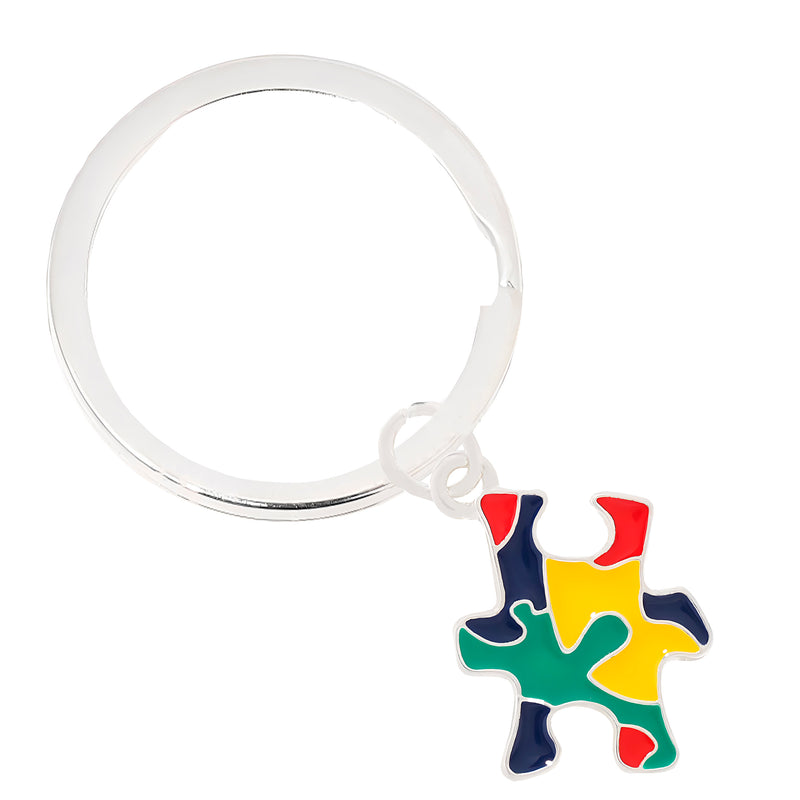 Autism Puzzle Piece Split Style Keychains - Fundraising For A Cause