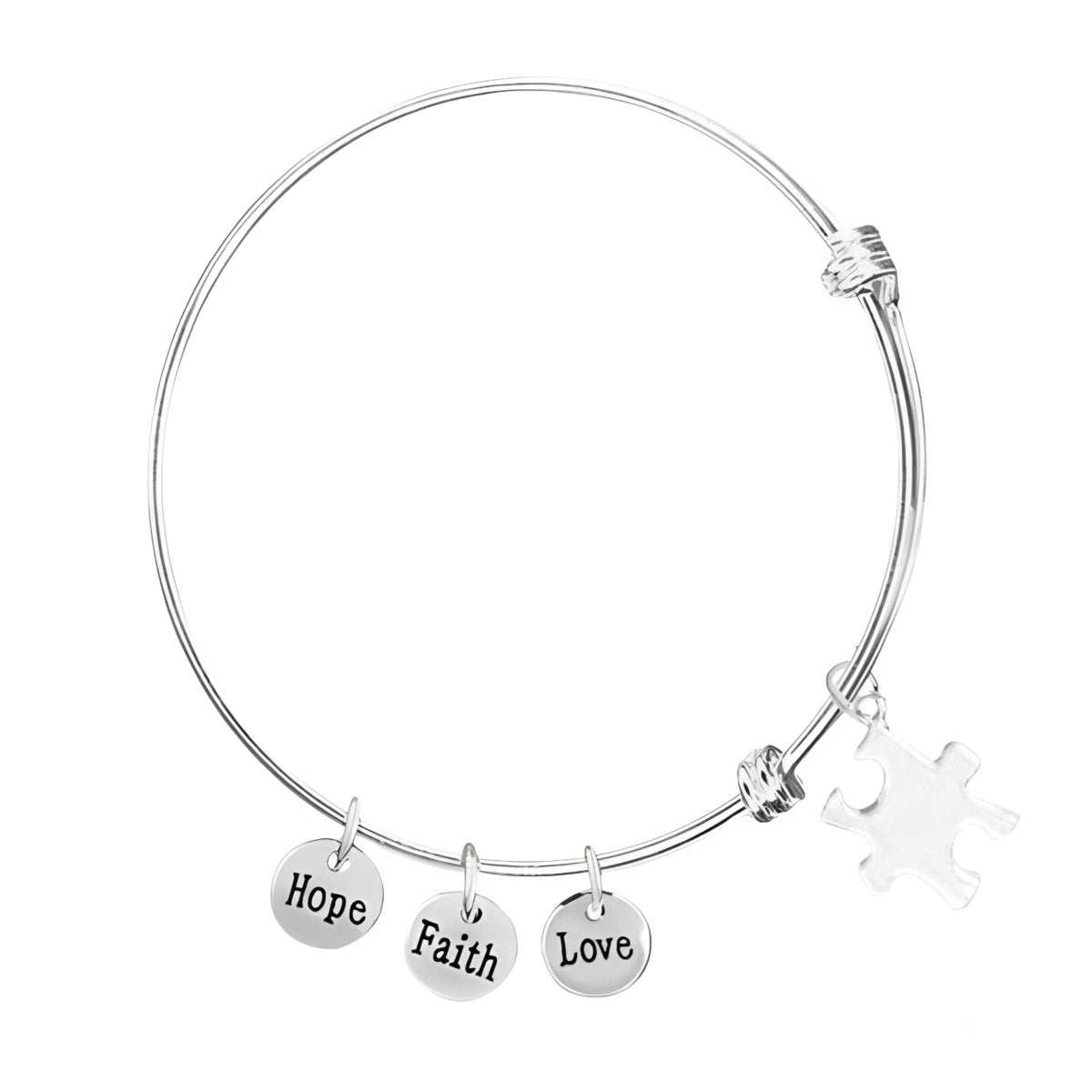 Large Autism Puzzle Piece Retractable Bracelets