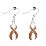 12 Pairs Large Brown Ribbon Hanging Earrings - Fundraising For A Cause