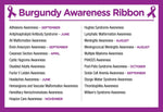 25 Pack Large Burgundy Ribbon Charms  - Fundraising For A Cause
