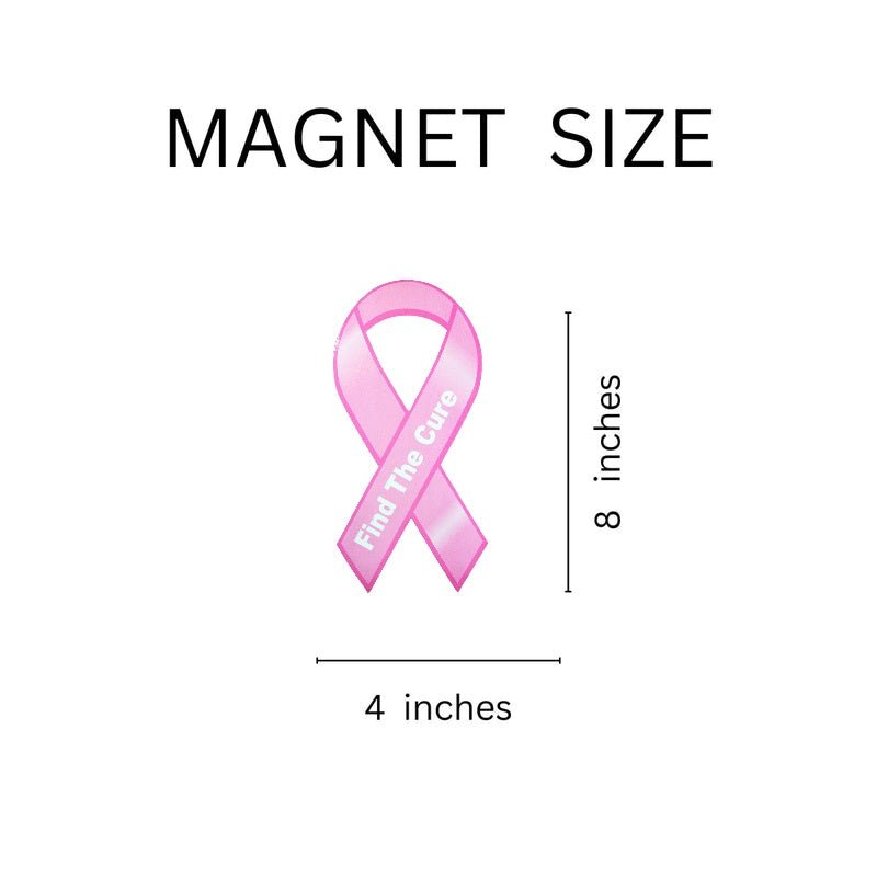 Large Find The Cure Pink Ribbon Breast Cancer Car Magnets - Fundraising For A Cause