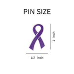 Large Flat Dementia Awareness Ribbon Pins - Fundraising For A Cause