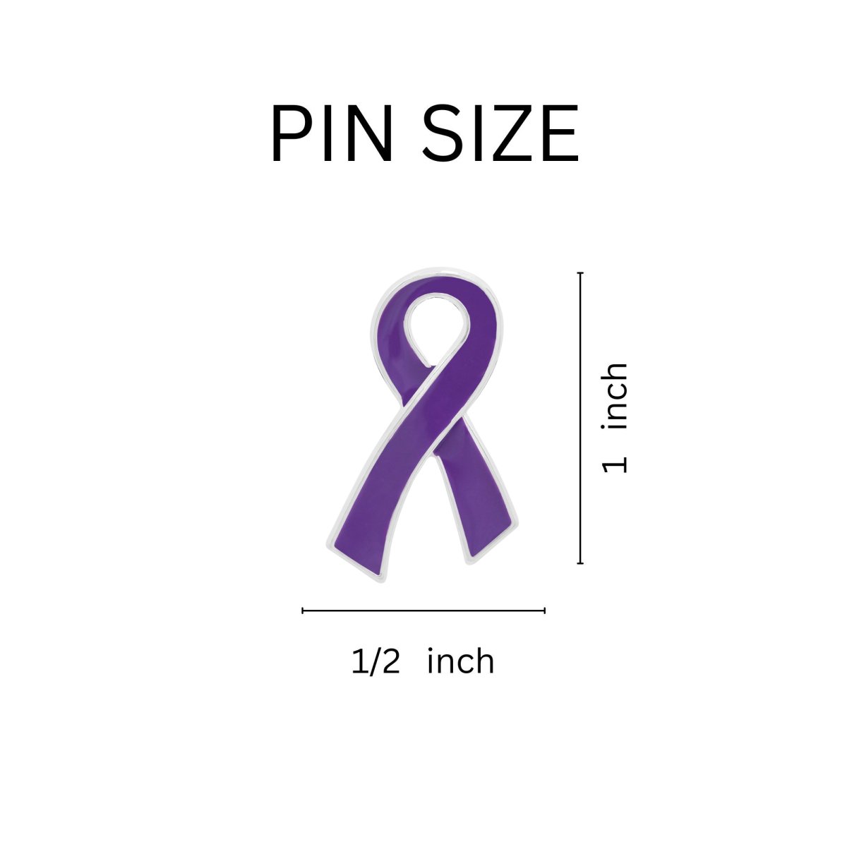 Large Flat Testicular Cancer Awareness Ribbon Pins - Fundraising For A Cause