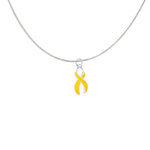 Large Gold Ribbon Necklaces - Fundraising For A Cause