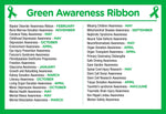 25 Pack Satin Green Ribbon Awareness Pins (25 Pins) - Fundraising For A Cause