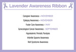 25 Pack Large Lavender Ribbon Charms  - Fundraising For A Cause