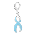 Large Light Blue Ribbon Hanging Charms - Fundraising For A Cause
