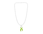 Large Lime Green Ribbon Necklaces - Fundraising For A Cause