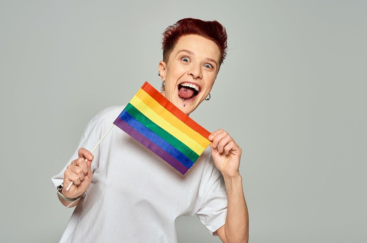 Large Rainbow Flags on a Stick - Fundraising For A Cause