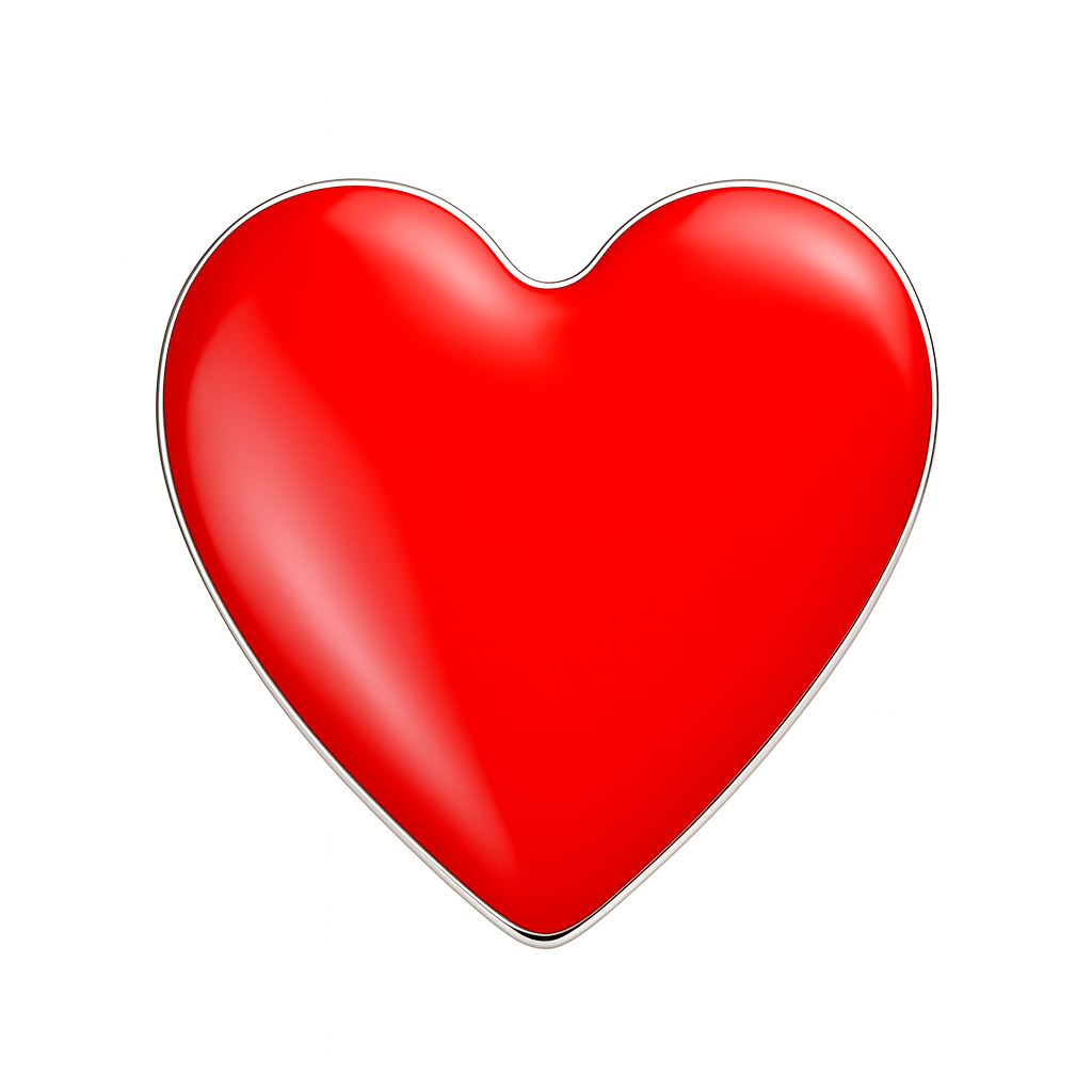 Large Red Heart Shaped Pins - Fundraising For A Cause