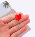 Large Red Heart Shaped Pins for Heart Disease Awareness