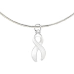 Large White Ribbon Necklaces - Fundraising For A Cause