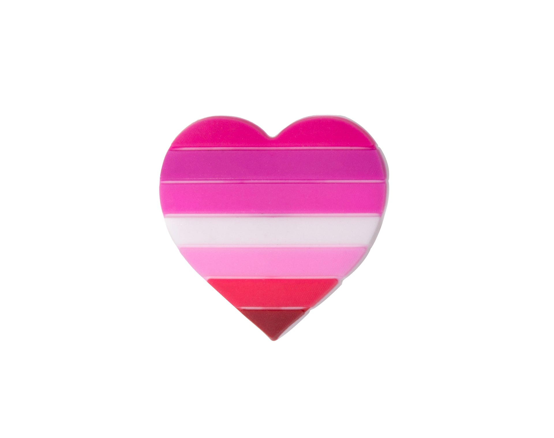 Lesbian Pride Heart Silicone Pins