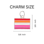 Lesbian Sunset Flag Split Ring Key Chains - Fundraising For A Cause