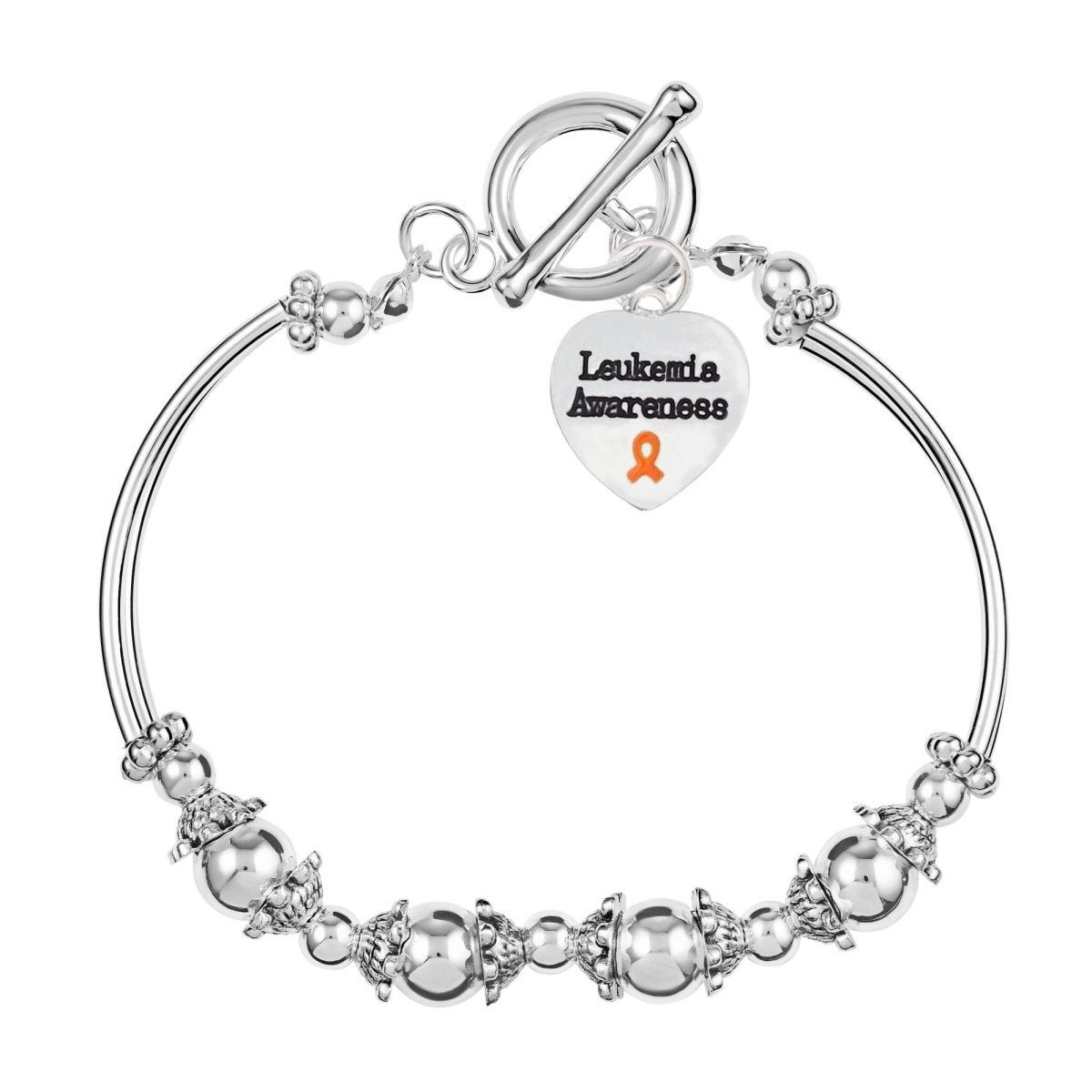 Leukemia Awareness Ribbon Beaded Bracelets