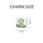 Lime Green Ribbon Barrel Charms - Fundraising For A Cause