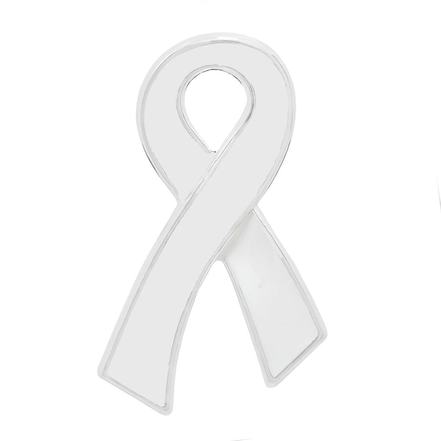 Lung Cancer Large Flat Ribbon Pins - Fundraising For A Cause