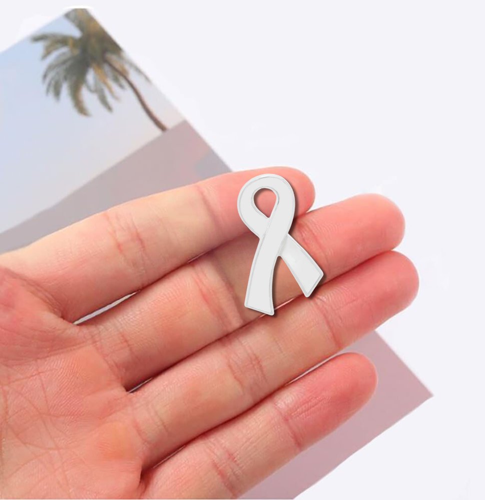 Lung Cancer Ribbon PIns - Fundraising For A Cause