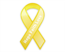 Load image into Gallery viewer, Large Yellow Ribbon Magnets Wholesale, Military Support